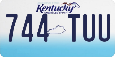 KY license plate 744TUU