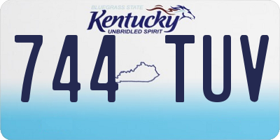 KY license plate 744TUV