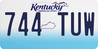 KY license plate 744TUW