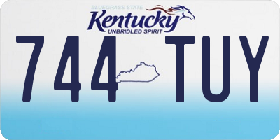 KY license plate 744TUY
