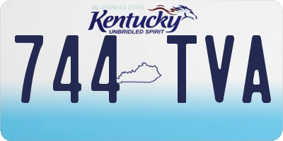 KY license plate 744TVA