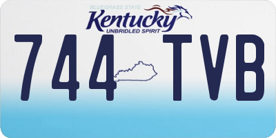 KY license plate 744TVB