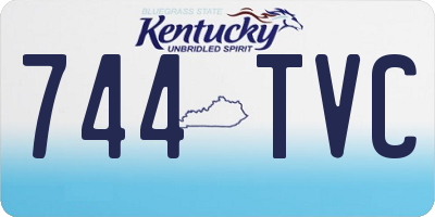KY license plate 744TVC