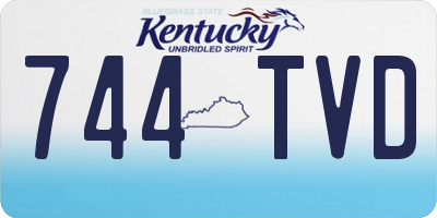 KY license plate 744TVD