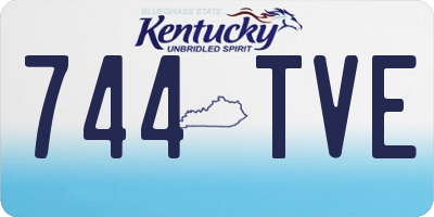 KY license plate 744TVE