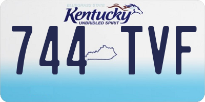 KY license plate 744TVF
