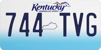 KY license plate 744TVG