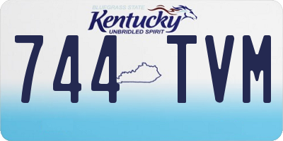KY license plate 744TVM