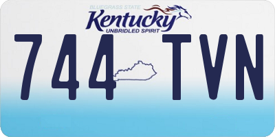 KY license plate 744TVN