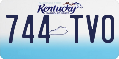 KY license plate 744TVO
