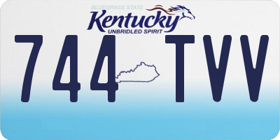 KY license plate 744TVV