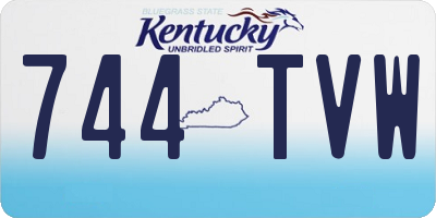 KY license plate 744TVW