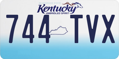 KY license plate 744TVX