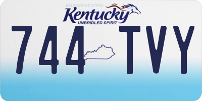 KY license plate 744TVY