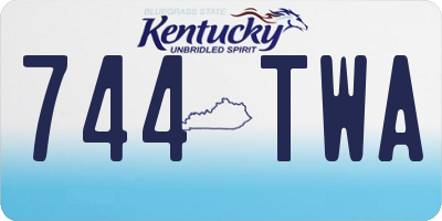 KY license plate 744TWA