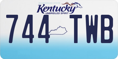 KY license plate 744TWB