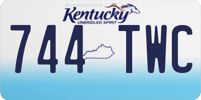 KY license plate 744TWC