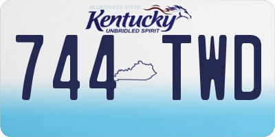 KY license plate 744TWD