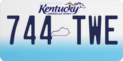 KY license plate 744TWE