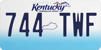 KY license plate 744TWF
