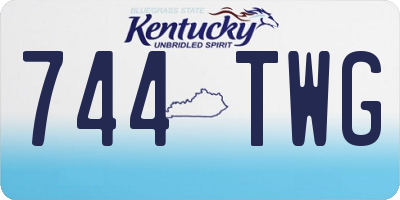 KY license plate 744TWG