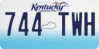 KY license plate 744TWH