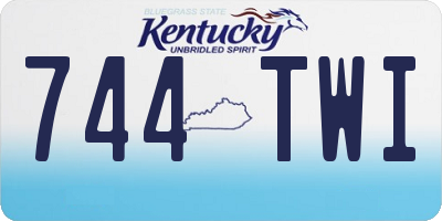 KY license plate 744TWI