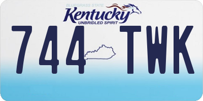 KY license plate 744TWK