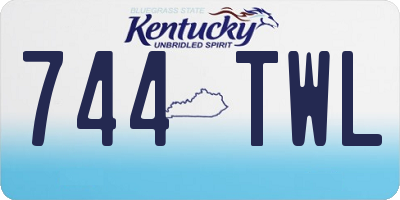 KY license plate 744TWL