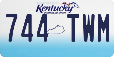 KY license plate 744TWM