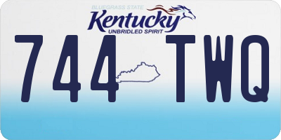 KY license plate 744TWQ