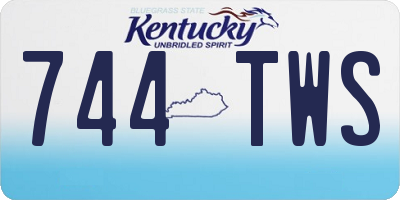 KY license plate 744TWS