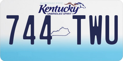 KY license plate 744TWU