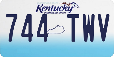KY license plate 744TWV