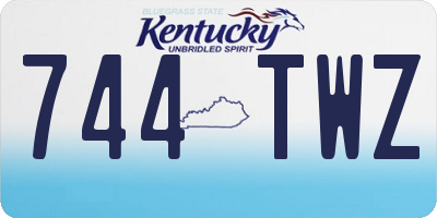 KY license plate 744TWZ