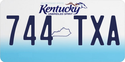 KY license plate 744TXA
