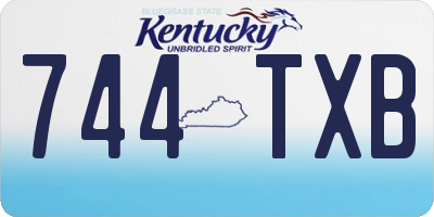 KY license plate 744TXB