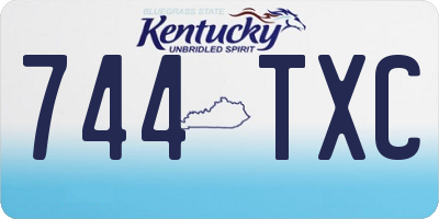 KY license plate 744TXC