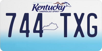 KY license plate 744TXG