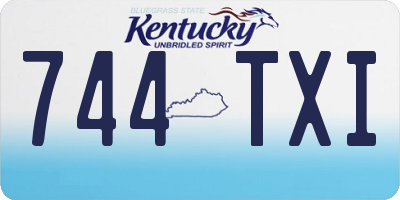KY license plate 744TXI