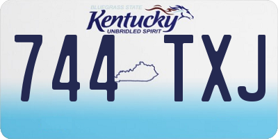 KY license plate 744TXJ