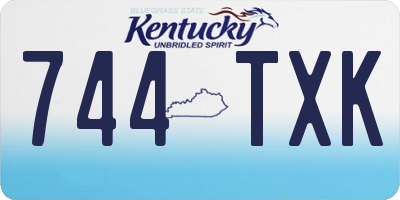 KY license plate 744TXK