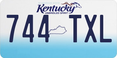 KY license plate 744TXL