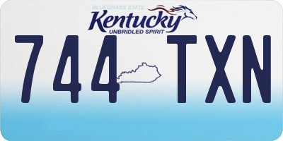 KY license plate 744TXN