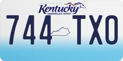 KY license plate 744TXO