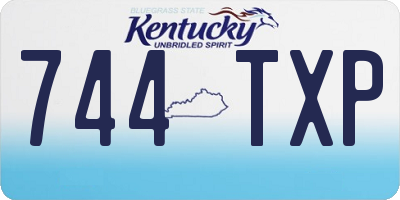 KY license plate 744TXP