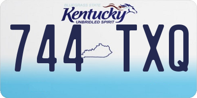 KY license plate 744TXQ