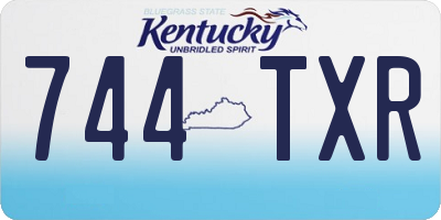 KY license plate 744TXR