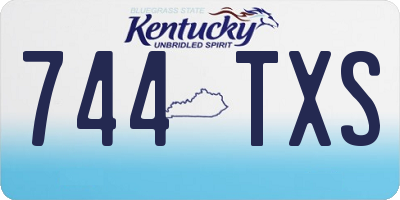 KY license plate 744TXS