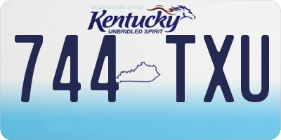 KY license plate 744TXU